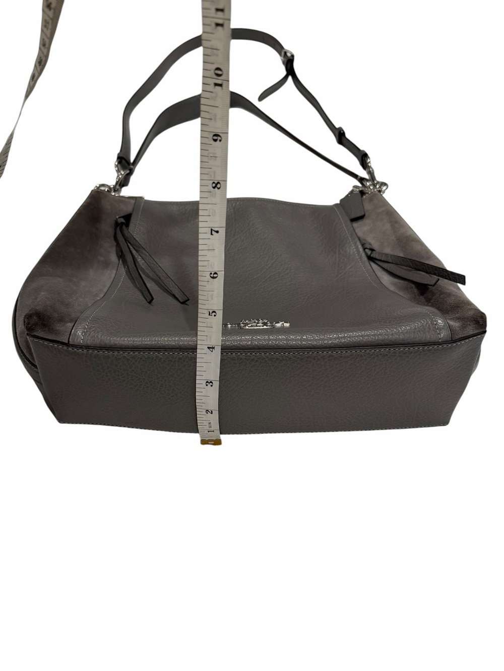 Coach F79995 Marlon Hobo Heather Gray Leather/Suede 2/Way Shoulder Bag - Picture 7 of 15